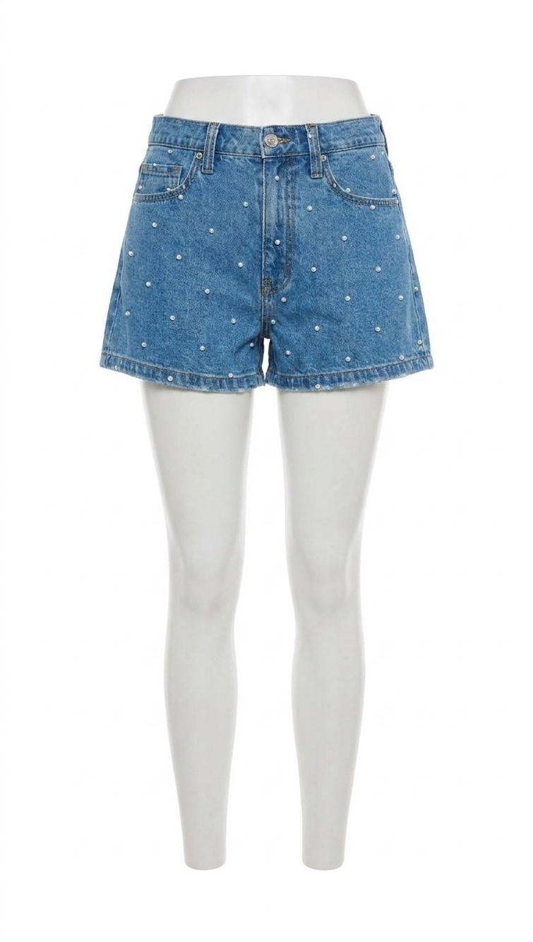 NEW DAZE knockout high rise shorts in full circle